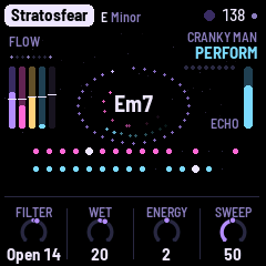 PERFORM: Filter, Wet, Energy and Sweep on the knobs